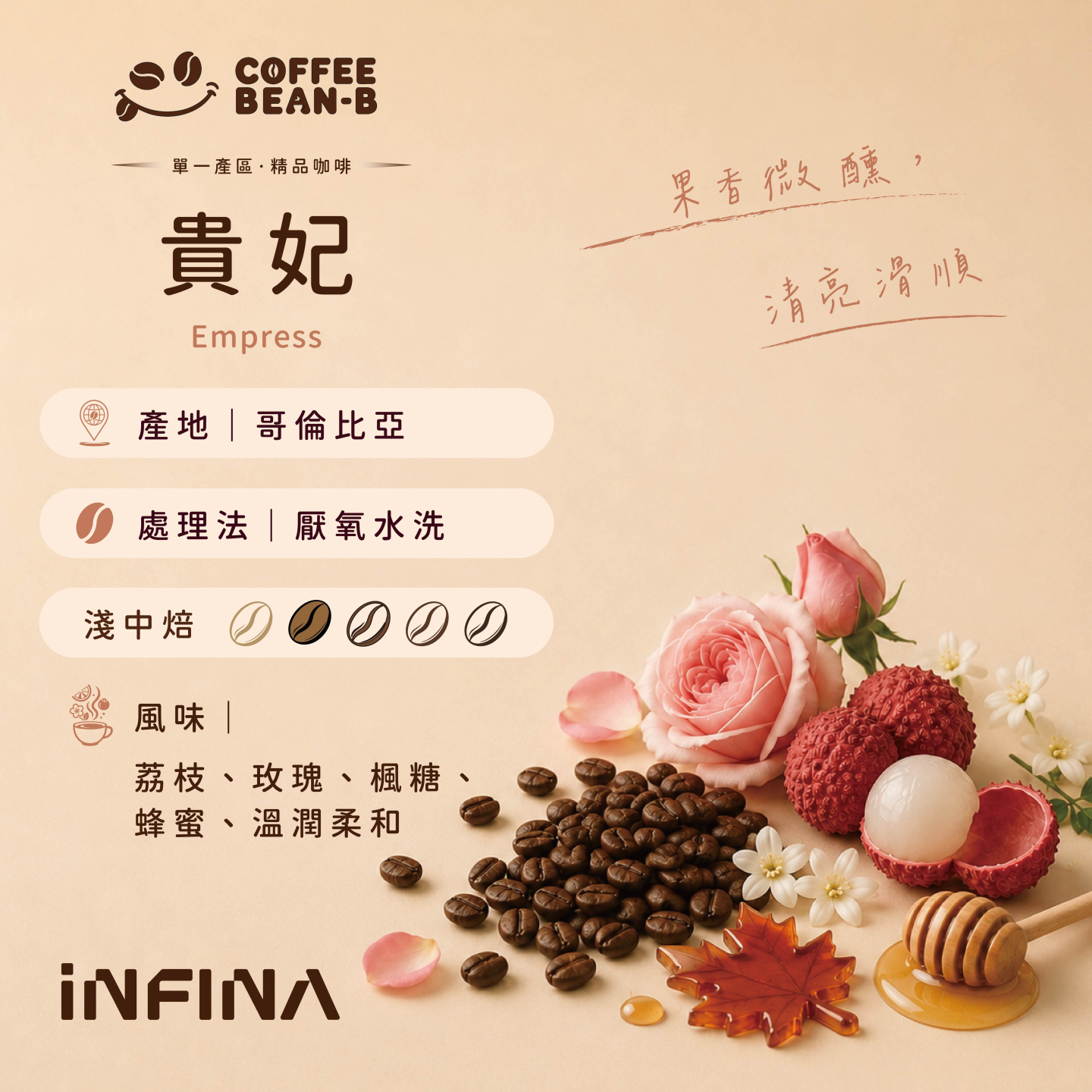 COFFEE BEAN-B 精品咖啡豆、濾掛(淺中培)